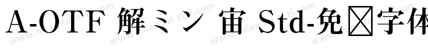 A-OTF 解ミン 宙 Std字体转换